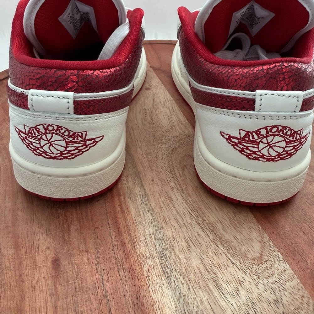 Nike Air Jordan 1 Low Ruby Red Sneakers Retro HJ9338-106 Womens Size - Picture 8 of 11